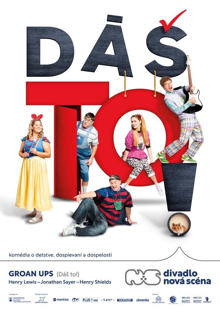 Výbor Slovenského červeného kríža, miestna organizácia Veľký Grob, Vás srdečne pozýva do divadla Nová scéna na komédiu "Dáš to!".