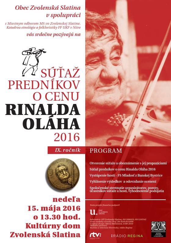 Súťaž predníkov o Cenu Rinalda Oláha - 15.5.2016