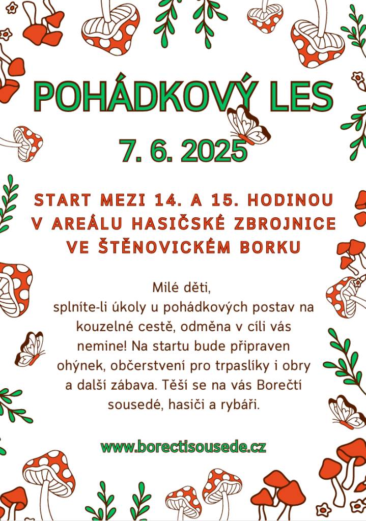 Startujeme 7.6.2025 mezi 14. a 15. hodinou v areálu hasičské zbrojnice ve Štěnovickém Borku.