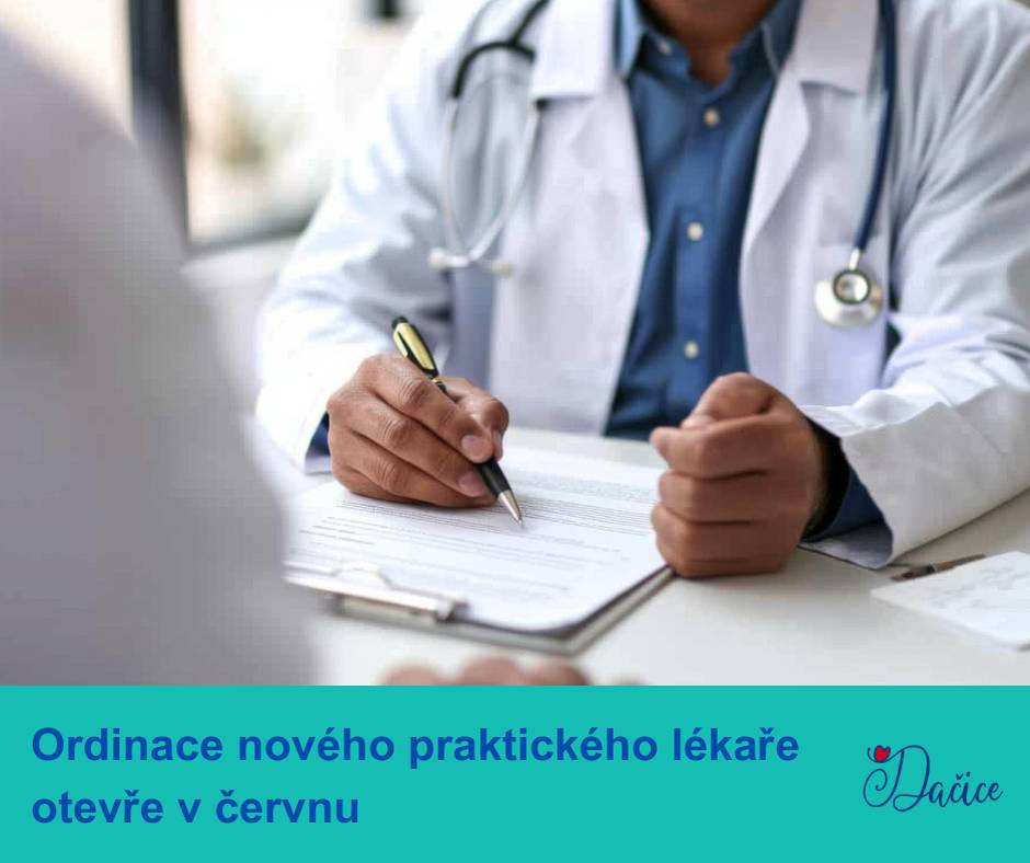 V Dačicích bude od 1. června znovu otevřena ordinace praktického lékaře, která zůstala neobsazena po úmrtí místního lékaře. Novým praktikem se stane MUDr. Pavel Jánský, který přichází s praxí z fakultní nemocnice v Praze. Ordinovat bude v prostorách Nemocnice Dačice.