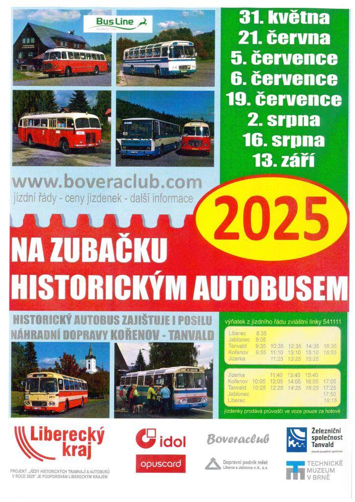 Informace k historickým jízdám autobusů na Zubačku.