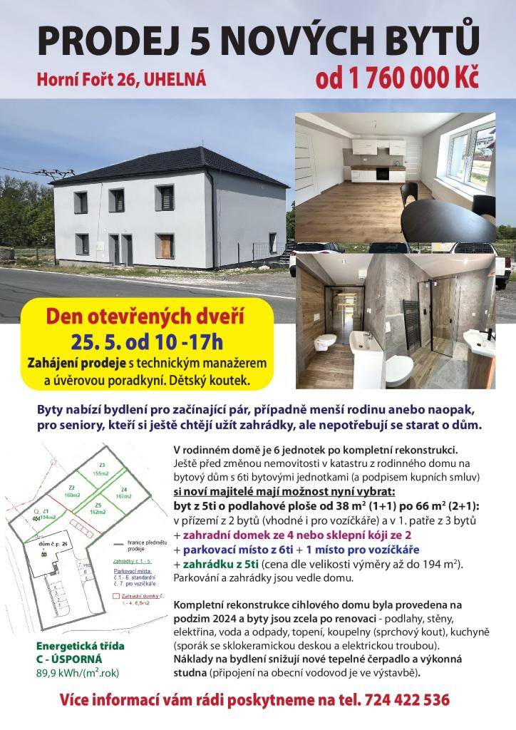 Zveme vás na Den otevřených dveří, kde můžete prozkoumat nabídku nových bytů se zahrádkami a získat důležité informace od odborníků. Akce proběhne v neděli 25. května od 10 do 17 hodin.
