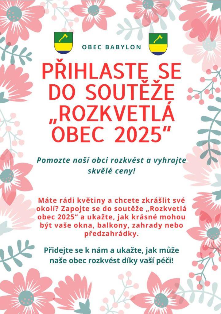 Pomozte naší obci rozkvést a vyhrajte skvělé ceny.