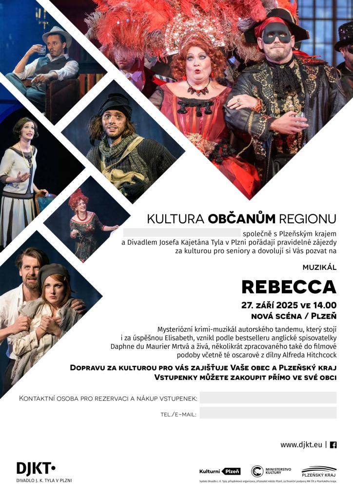 Muzikál REBECCA dne 27. září 2025 ve 14:00 hodin - Nová scéna Plzeň