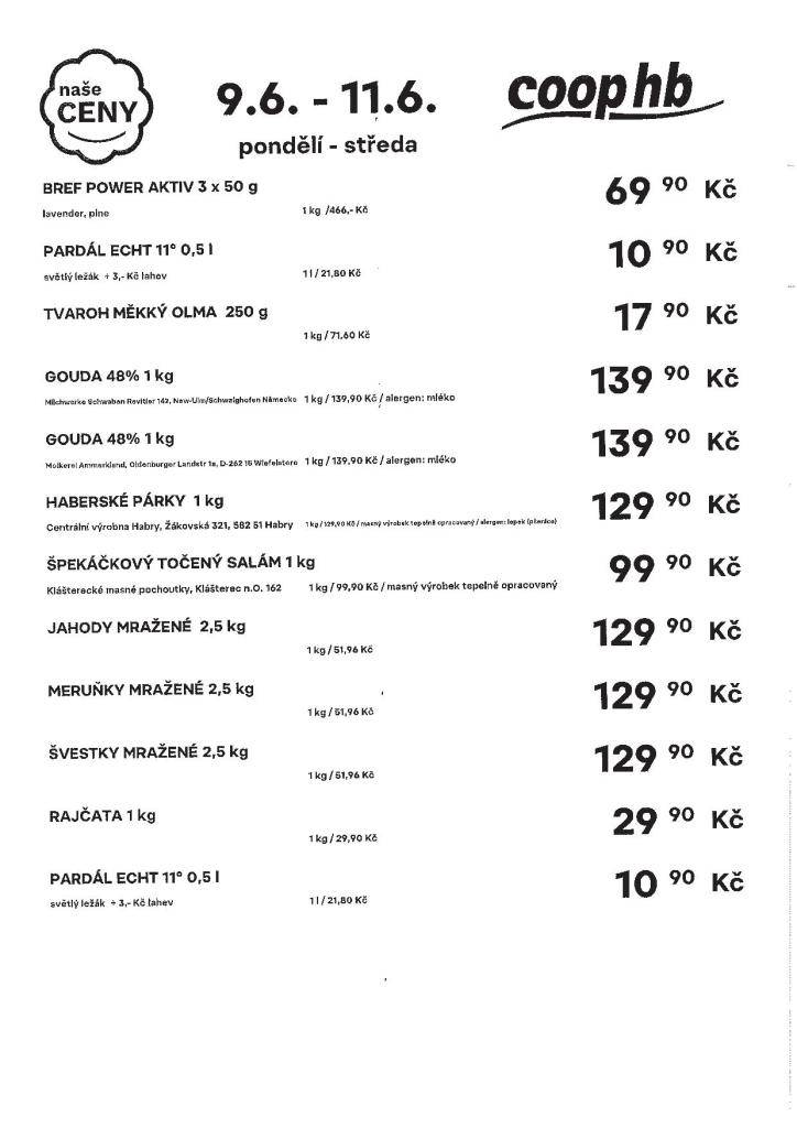 Leták COOP 9.6.-11.6.