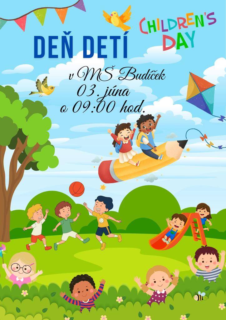 Blíži sa najkrajší a najbláznivejší deň v roku, ktorý oslavujú spoločne všetky deti na celom svete. Užijeme si zábavu na školskom dvore na skákacom hrade, povozíme sa na drevenom kolotoči, a vybláznime sa s nadrozmernou Pandou v rytme disko hitov a bublinkovej show.