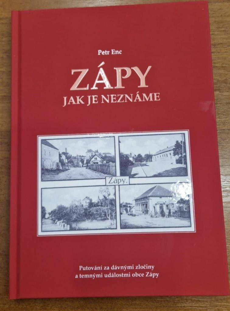 Na úřadě městyse Zápy je nyní k dispozici nová kniha s názvem 'Zápy jak je neznáme'. Cena této publikace činí 350,- Kč.