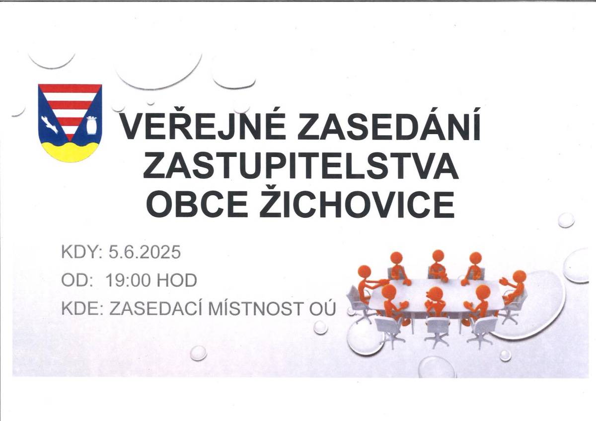 Pozvánka na XIV.veřejné zasedání zastupitelstva Obce Žichovice konané dne 5.6.2025