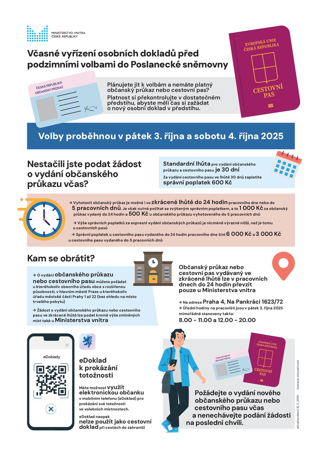 Ministerstvo vnitra České republiky zveřejnilo informační plakát k podzimním volbám do Poslanecké sněmovny.