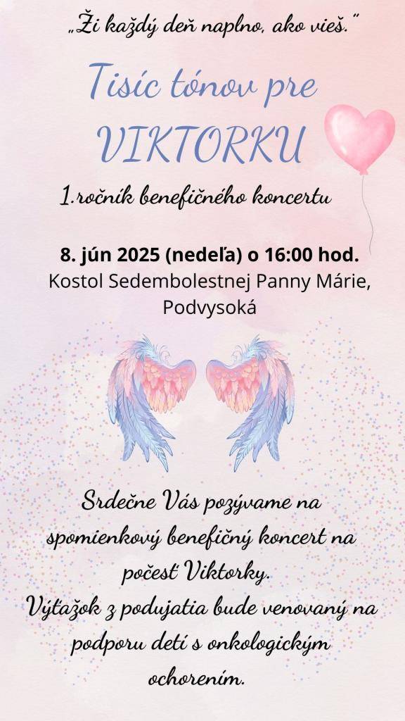 Benefičný koncert "Tisíc tónv pre Viktorku"