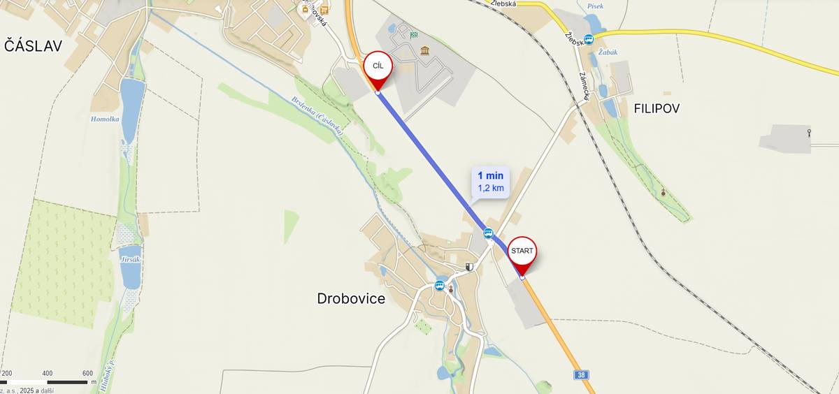 Oznámení o stanovení (přechodné) úpravy dop. značení pro opravy povrchů vozovek silnice I/38 v, u obce Drobovice a s částečnou uzavírkou silnice I/38 a úplnou uzavírkou křižujících silnic včetně vyj. pro zvláštní užívání PK pro stavební účely. Důvodem je plánovaná oprava vozovky, kdy pokládka bude provedena částečným odfrézování povrchů a pokládkou nových asfaltobetonových vrstev, s termínem realizace: 1. etapa 17. 06. 2025 – 19. 06. 2025, 2. etapa 30. 06. 2025 – 02. 07. 2025.