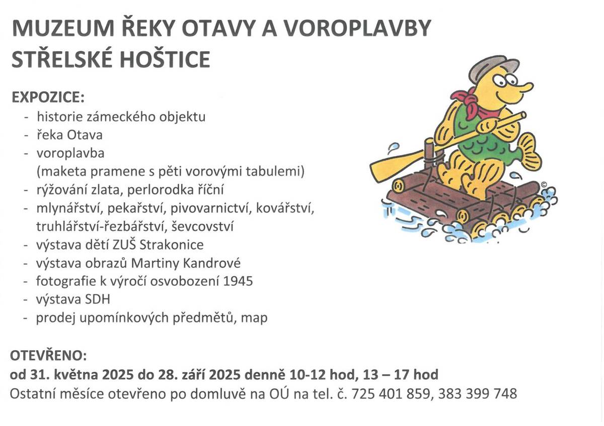 OTEVŘENÍ MUZEA ŘEKY OTAVY A VOROPLAVBY