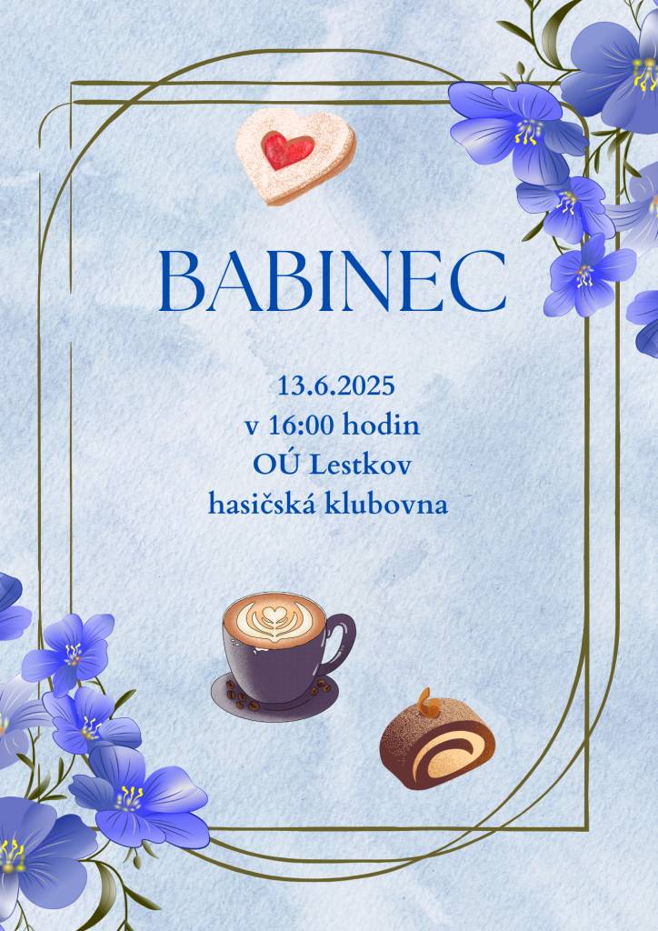 Milé Babi,  s radostí Vás zvu na společné setkání. Přijďte si odpočinout, popovídat a načerpat novou energii.    Občerstvení zajištěno.  Těším se Lenka