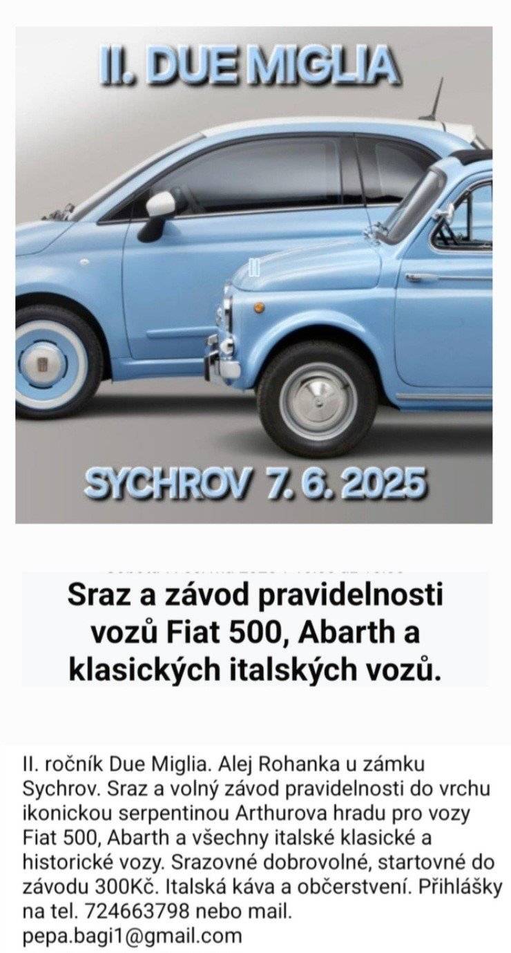 V sobotu 7. 6. 2025. Program a mapu najdete v příloze.