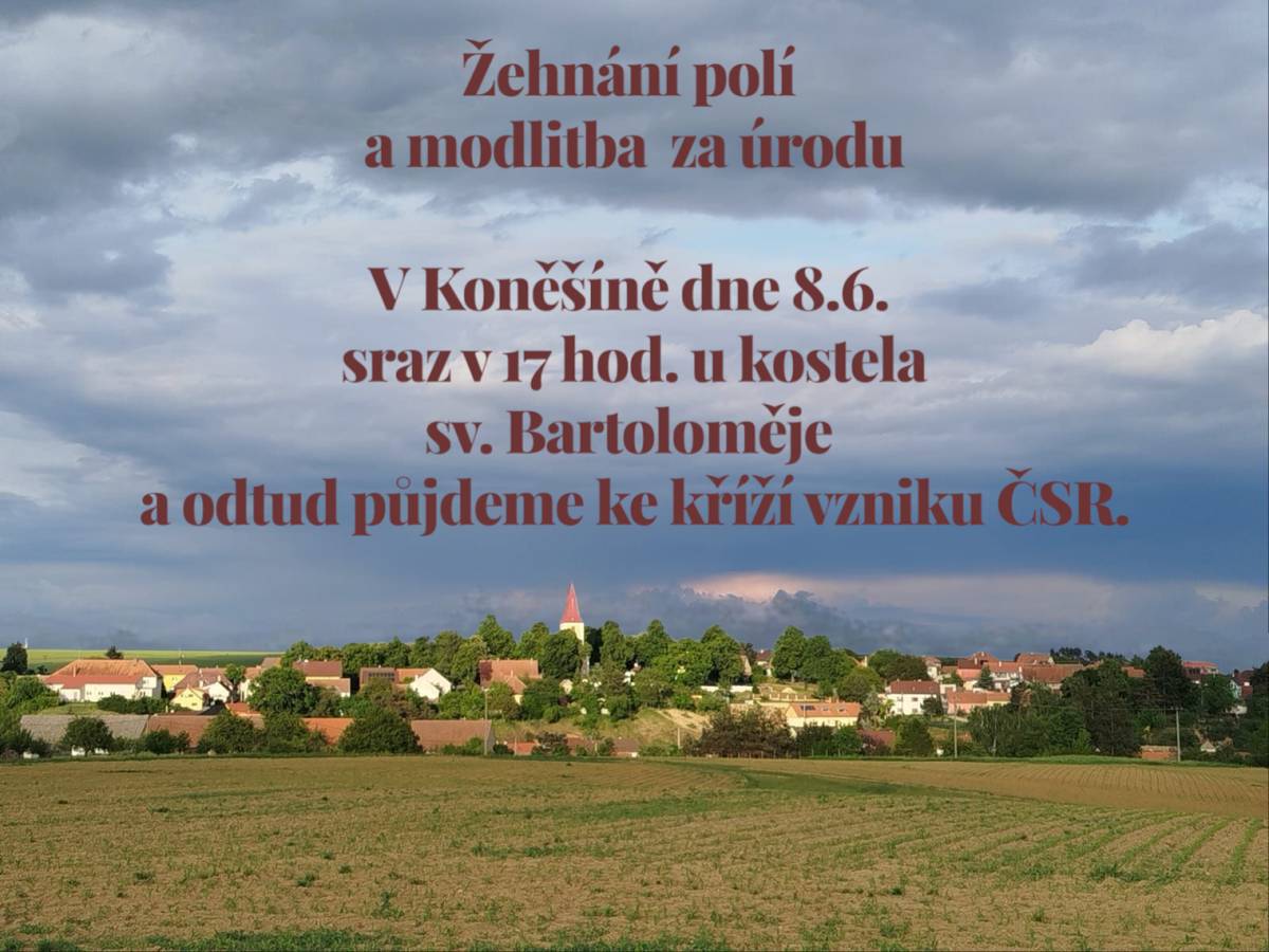 V Koněšíně dne 8. 6. sraz v 17hod. u kostela sv. Bartoloměje