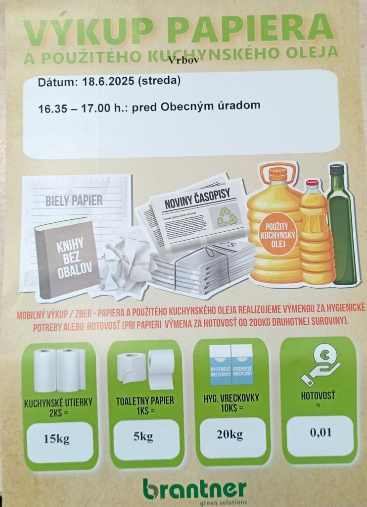 18. 6 . Streda  16:35 - 17 :00 pred OcÚ Vrbov