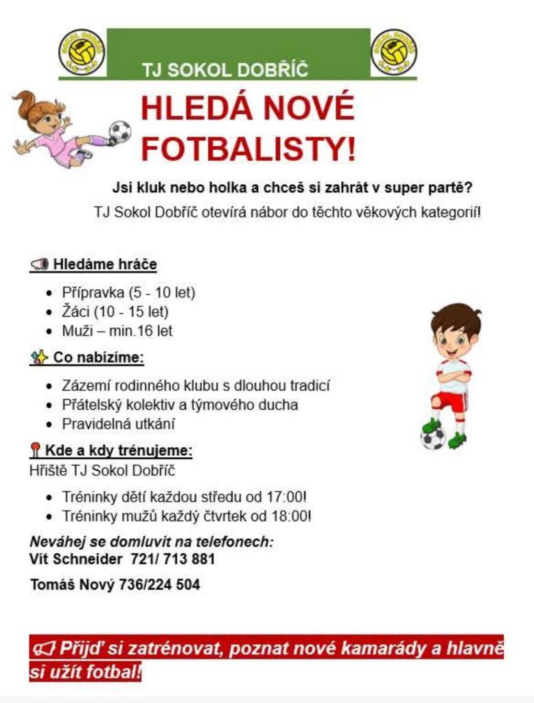 kontakt:   Vít Schneider 721 713 881  Tomáš Nový 736 224 504