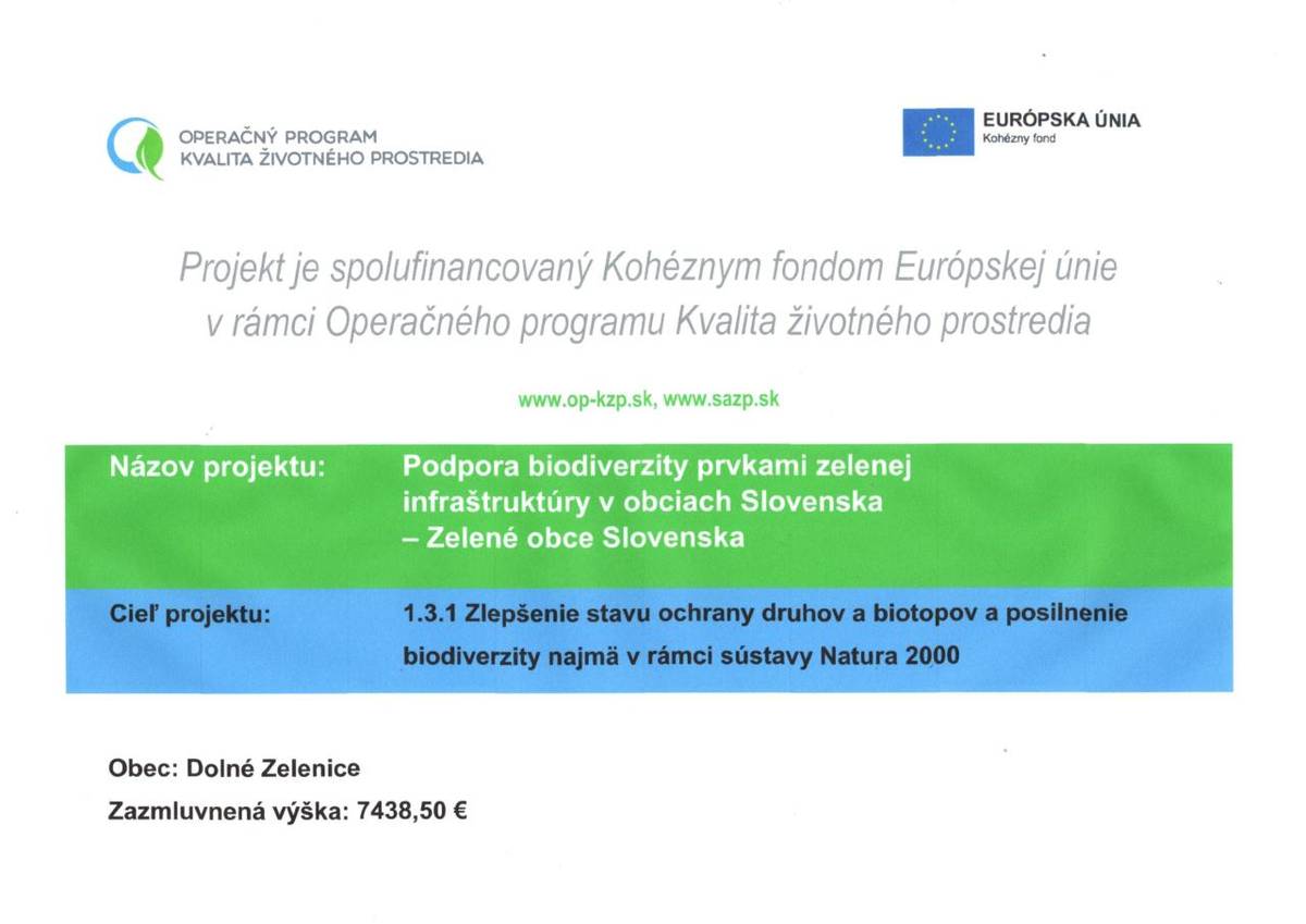 árodný projekt - Zelené obce Slovenska