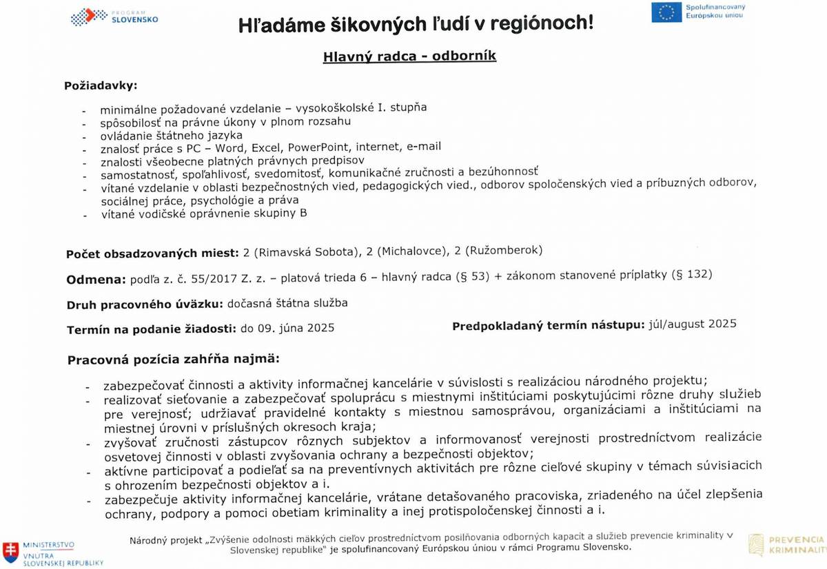 Hľadáme šikovnách ľudí v regiónoch - Ponuka práce