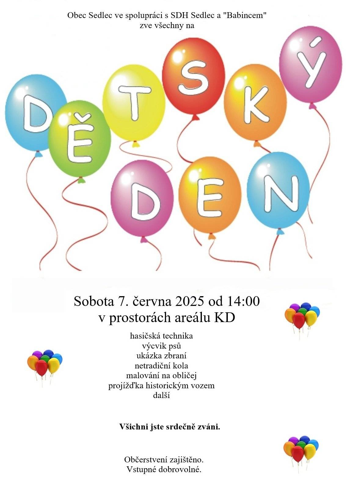 Pro děti bude připravena i zmrzlina.