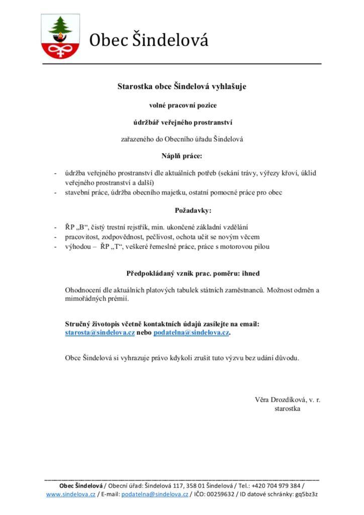 Údržbář veřejného prostranství.