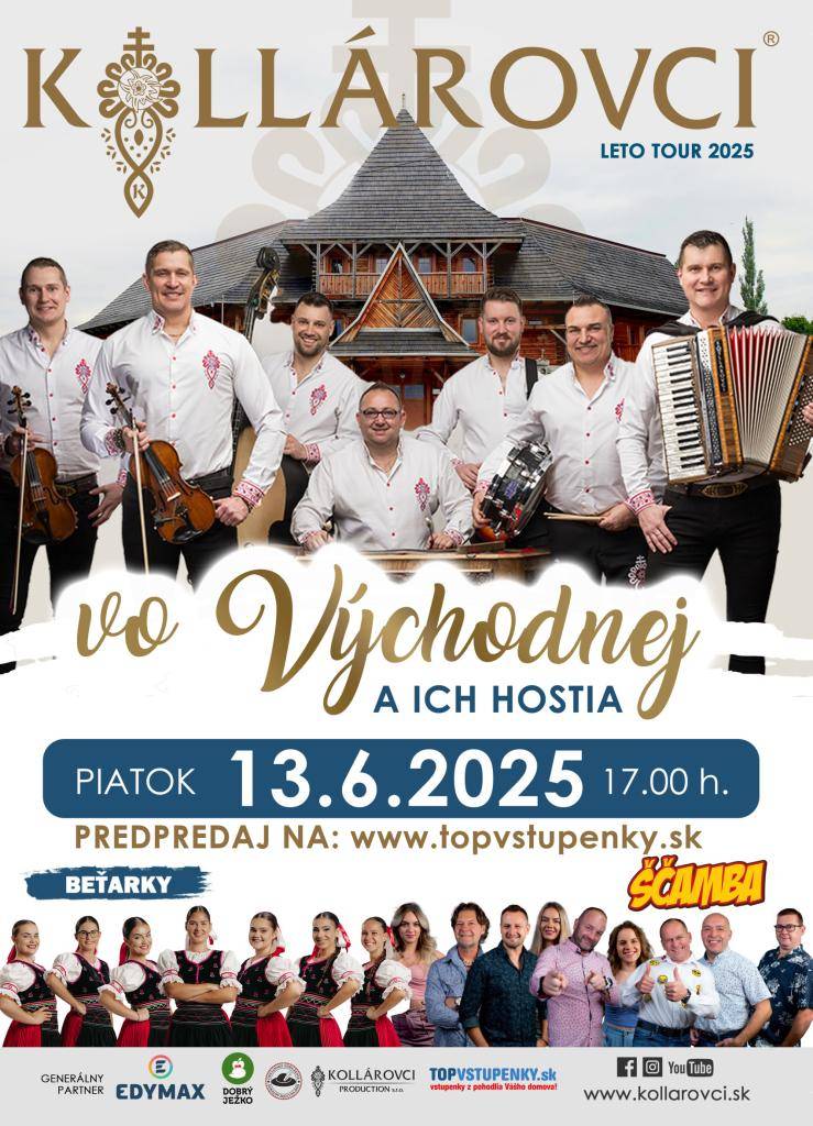 V piatok 13.júna zo začiatkom o 17,00 hod. sa v našom amfiteátri uskutoční koncert skupiny Kollárovci, na ktorý vás pozývame.