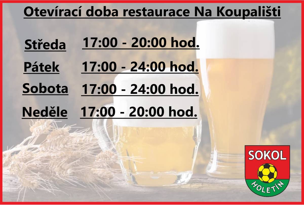 (od tohoto týdne i neděle)