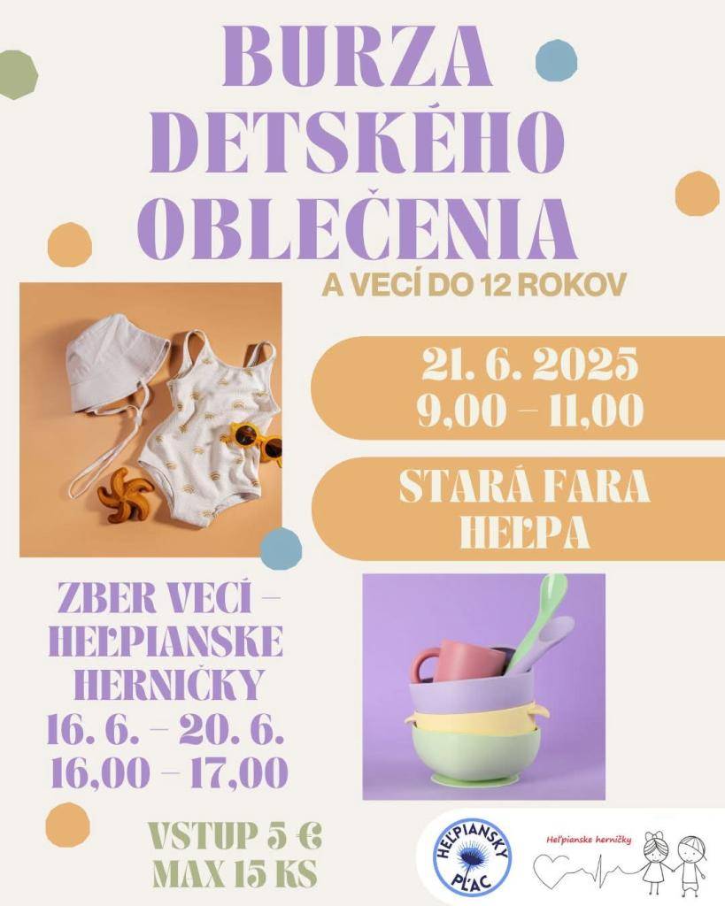 16.6. - 20.6.2025 od 16.00 hod. do 17.00 hod. - zber vecí