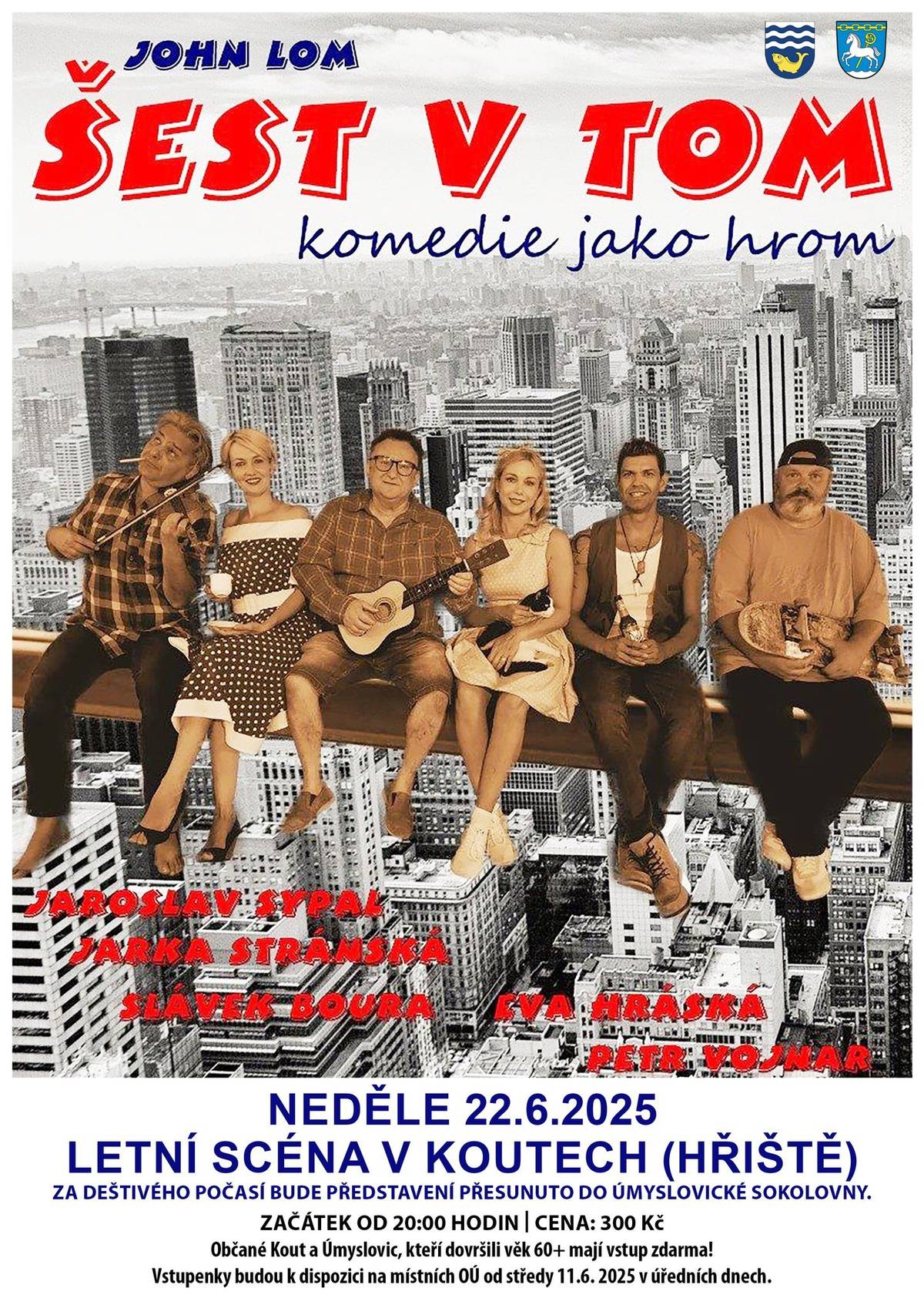 Po roce si opět ve spolupráci s obcí Kouty uděláme divadelní scénu na hřišti v Koutech Neděle 22.6.2025 od 20 hodin.
