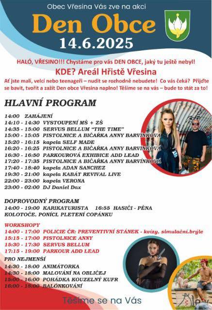 Srdečně vás zveme na již tradiční DEN OBCE