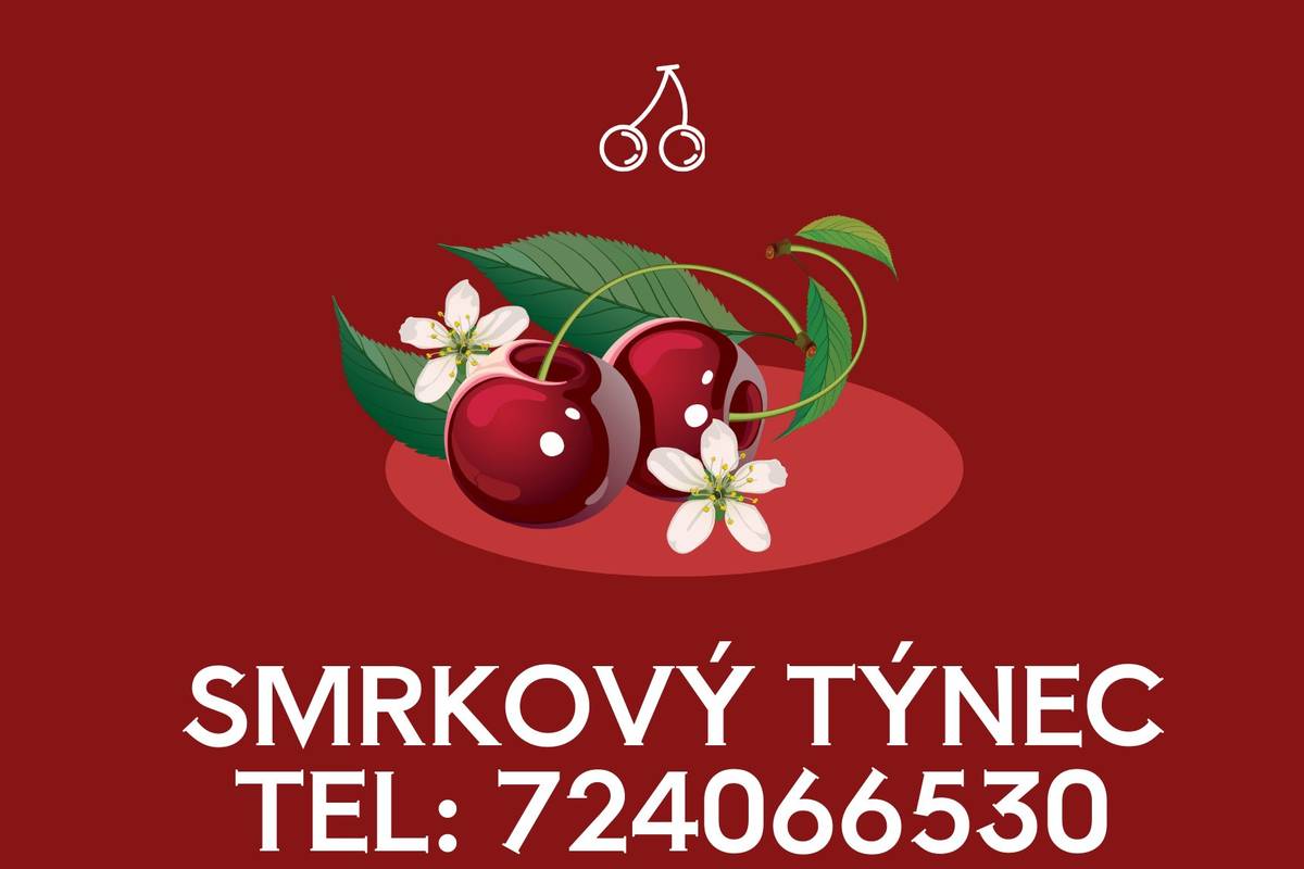 Milí spoluobčané, rodina Gregorova nabízí samosběr třešní v jejich aleji ve Smrkovém Týnci. K dispozici je 40 stromů, 11 odrůd, které postupně dozrávají.  Zájemci jsou vítáni po předchozí dohodě na tel.: 724066530. Je zde i možnost zapůjčení žebříku.