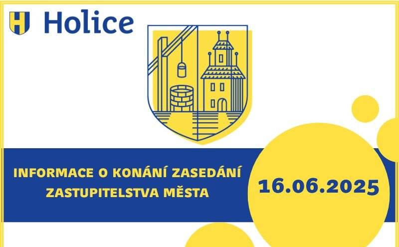 Vážení občané, přinášíme vám informaci o konání zasedání Zastupitelstva města Holic. Místo konání: Městský úřad Holice, Holubova čp. 1, Holice – zasedací místnost ve 2. patře Doba konání: pondělí 16. června 2025 od 18:00 hodin Navržený program: 1) Zahájení, jmenování zapisovatelky a ověřovatelů, návrh složení komise pro úpravu návrhu usnesení a návrh programu jednání zastupitelstva města 2) Slib zastupitele 3) Informace o činnosti rady od minulého zasedání zastupitelstva 4) Změna stanov VAK a.s. 5) Jmenování zástupce do dozočí rady ODEKO s.r.o. 6) Plán práce zastupitelstva a rady na 2. pololetí 2025 7) Plnění rozpočtu města k 30.04.2025 8) Finanční podpora – Bike Freaks Holice, z.s. 9) Veřejná sbírka 10) Rozpočtová změna 11) Dodatek č. 2 k SoD ul. Husova – termín dokončení 12) Nepeněžitý vklad do majetku VAK a.s. 13) Přednostní zařazení finančních prostředků – rekonstrukce MŠ Holubova 14) Informace k nemovitosti čp. 10 na nám. T. G. Masaryka 15) Převody nemovitého majetku 16) Zřízení městské policie 17) Zprávy výborů zastupitelstva 18) Sdělení starosty 19) Různé 20) Závěr Zasedání zastupitelstva je veřejné, a proto zveme všechny občany k účasti. Vaše názory a podněty jsou vítány. Zároveň upozorňujeme, že ze zasedání Zastupitelstva města Holic je pořizován videozáznam, který je následně zveřejněn na youtube kanálu města. Podkladové materiály pro jednání zastupitelstva najdete na webových stránkách města https://www.holice.eu/mesto-a-urad/dokumenty-mesta/