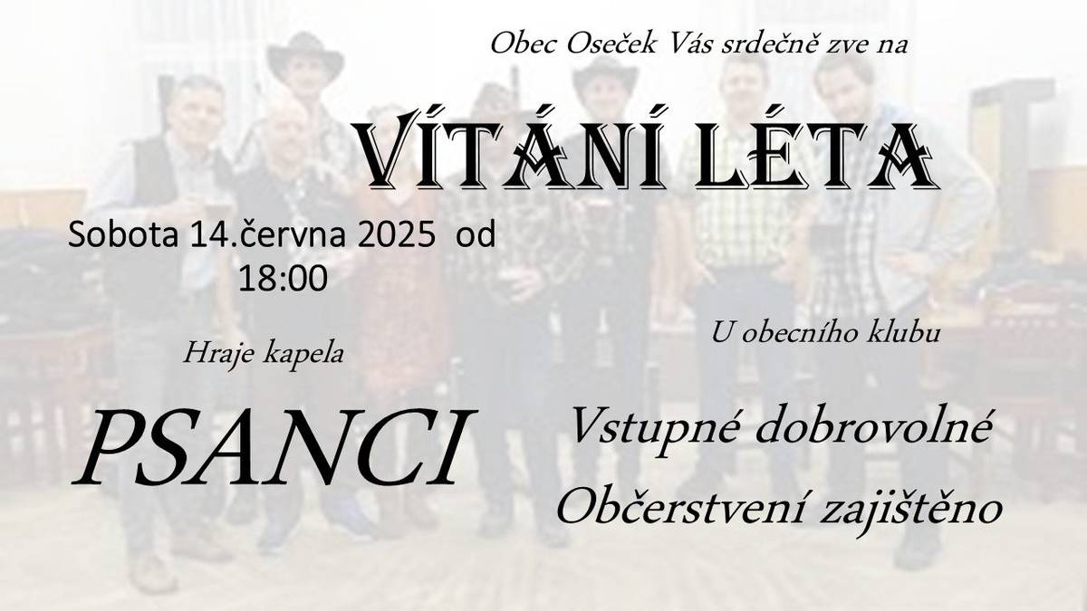 Srdečně Vás zveme na posezení s živou hudbou.