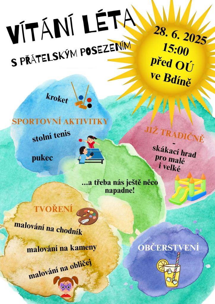 Vítání léta - tradiční sousedské posezení