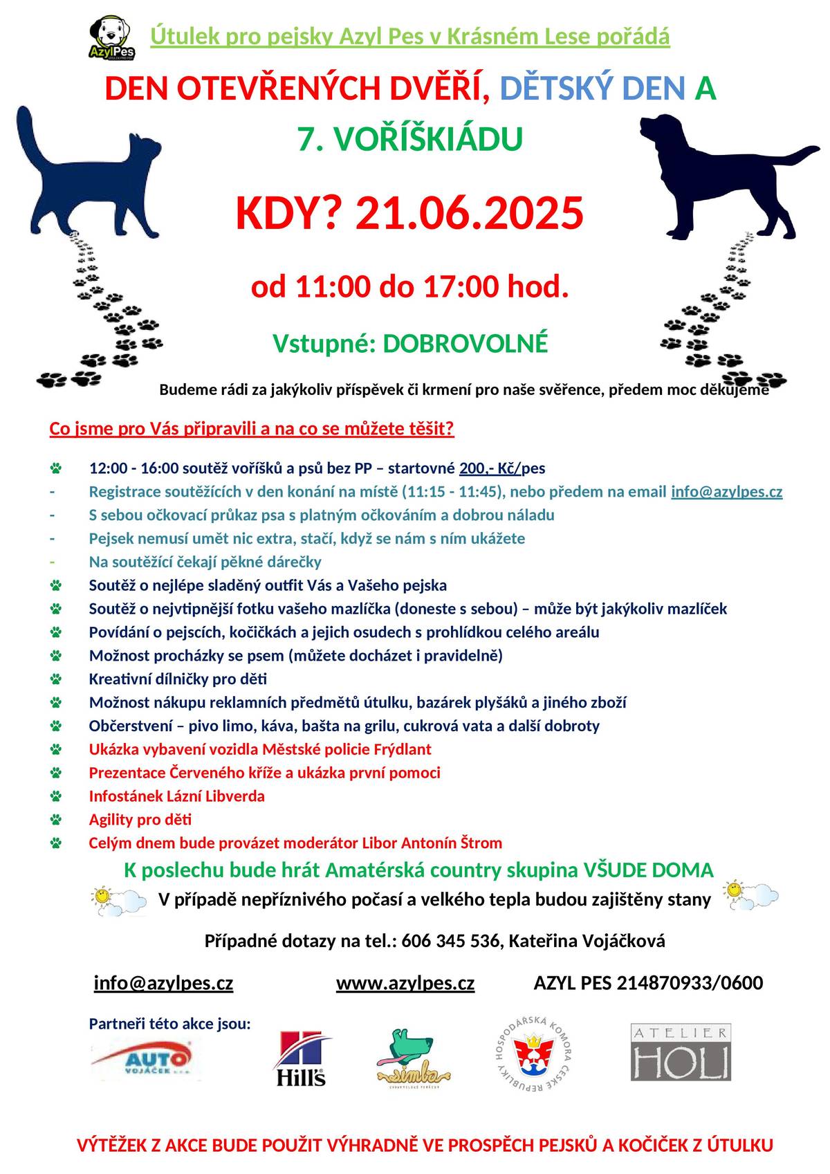 Pozvánku na den otevřených dveří útulku, který spolupracuje s naší obcí, naleznete v příloze.