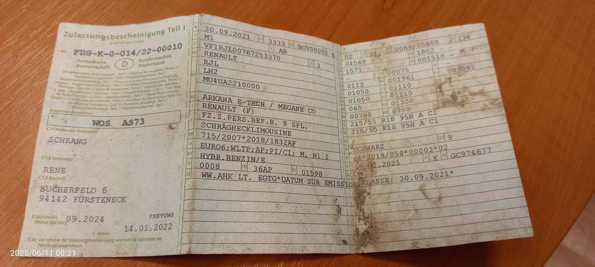 V poštovní schránce úřadu městyse nalezeno osvědčení o registraci vozidla (SRN). K vyzvednutí na úřadu městyse.