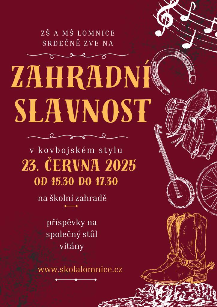 Zahradní slavnost v ZŠ a MŠ Lomnice