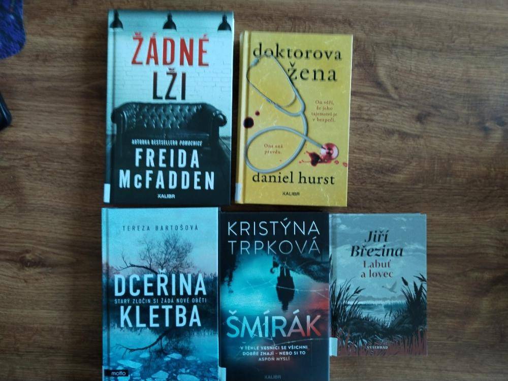 Nově zakoupené knihy do místní knihovny.