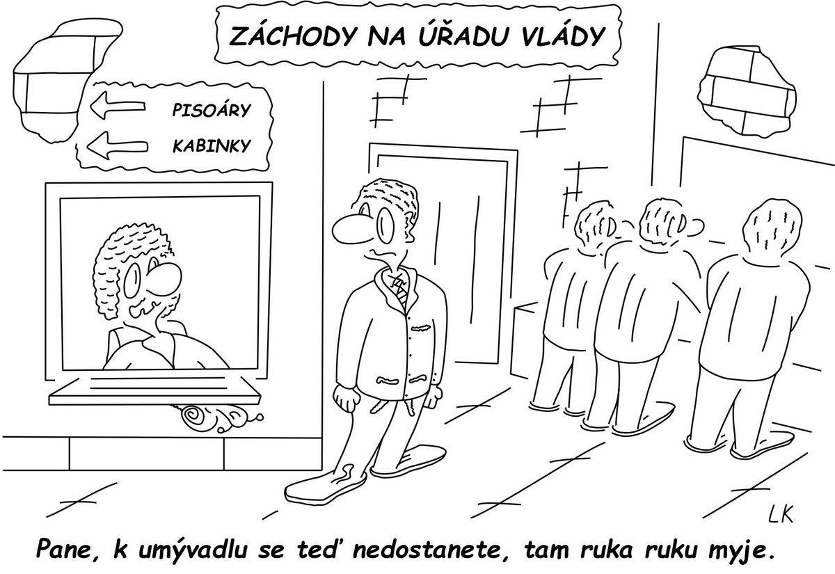 Mytí rukou na Úřadu vlády