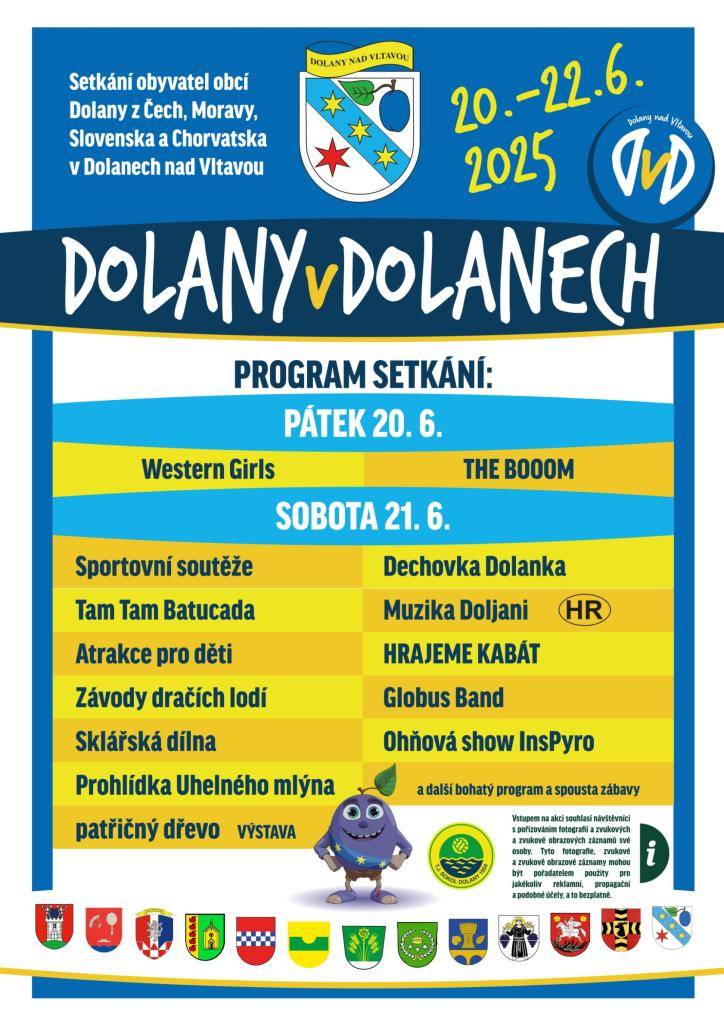 Dolany v Dolanech - 20.6.- 21.6.2025, pátek-sobota  - tentokrát v Dolanech nad Vltavou