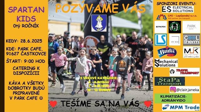 Srdečne Ťa pozývame na Detský Spartan Race kde si zmeriaš sily, preveríš svoju odvahu a užiješ si kopec zábavy s kamarátmi!