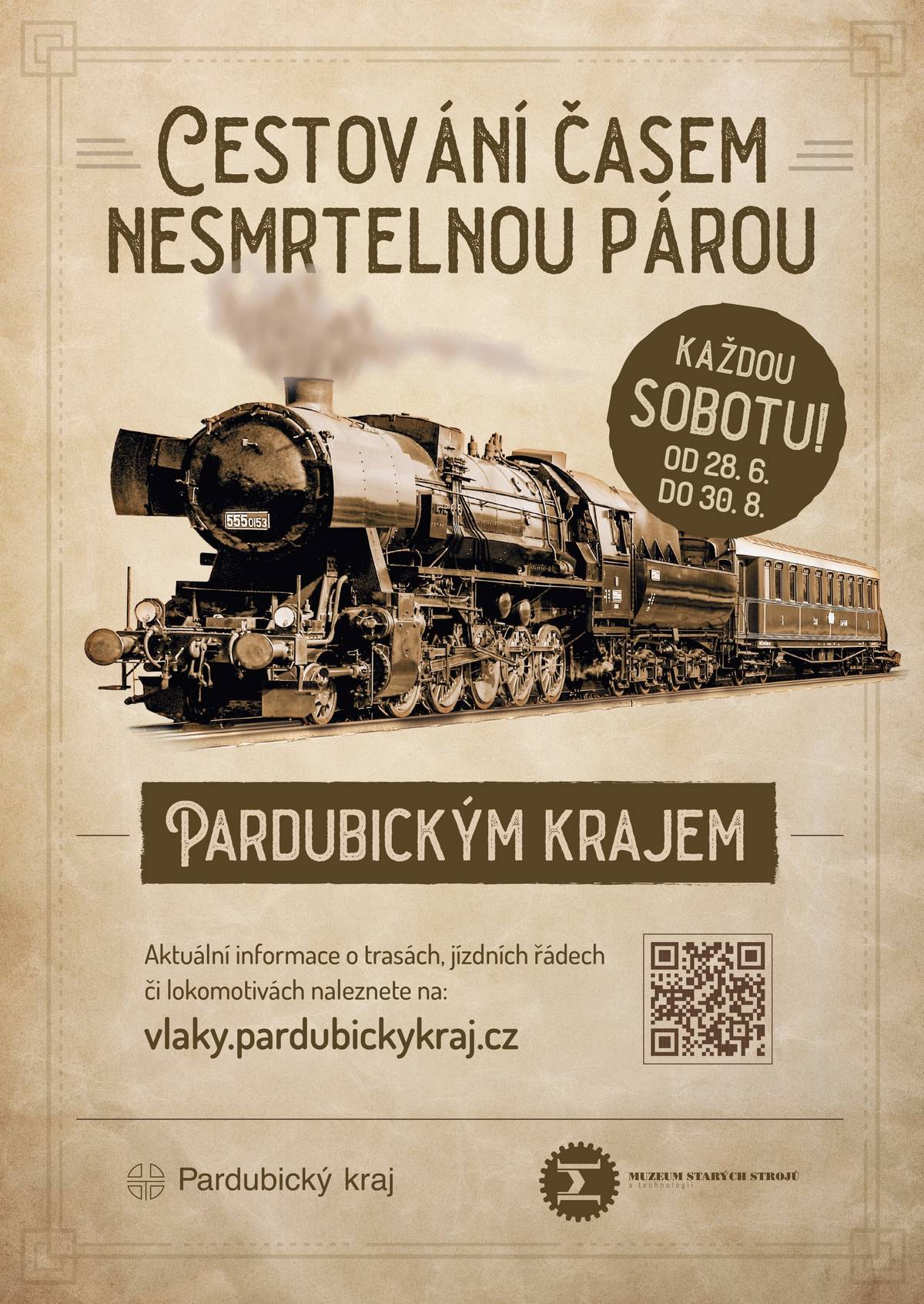 Pardubický kraj zve všechny příznivce parních lokomotiv na cestování po pardubickém kraji