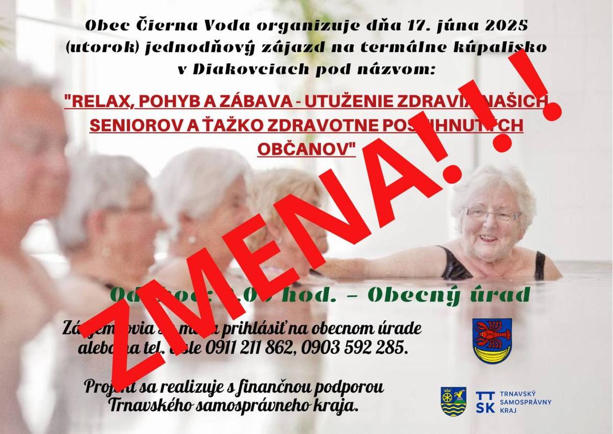 POZOR ZMENA!!!    VÁLTOZÁS!!!