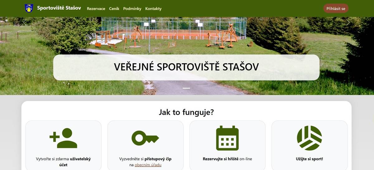 Dnešním dnem spuštíme zkušební provoz nového rezervačního systému pro víceúčelové hřiště. Na stránkách obce - Rezervace víceúčelové hřiště nebo přímo přes https://hriste.stasov.cz/