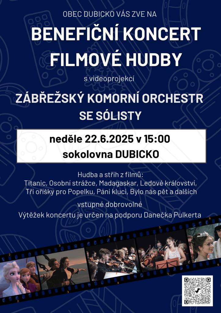 Benefiční koncert filmové hudby v Dubicku