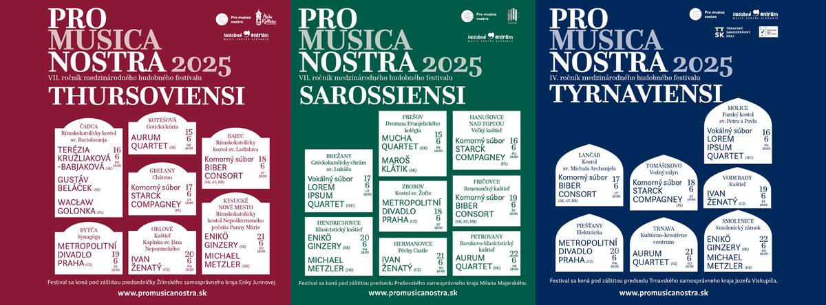 Medzinárodný hudobný festival Pro Musica Nostra Thursoviensi zavíta do nášho mesta už zajtra 19.6.2025 od 18,00 hod spolu s Metroplitným divadlom Praha. Festival prepája krásu hudby s kultúrnym dedičstvom a pozýva nás zažiť koncerty v jedinečných priestoroch, u nás v Bytčianskej synagóge.