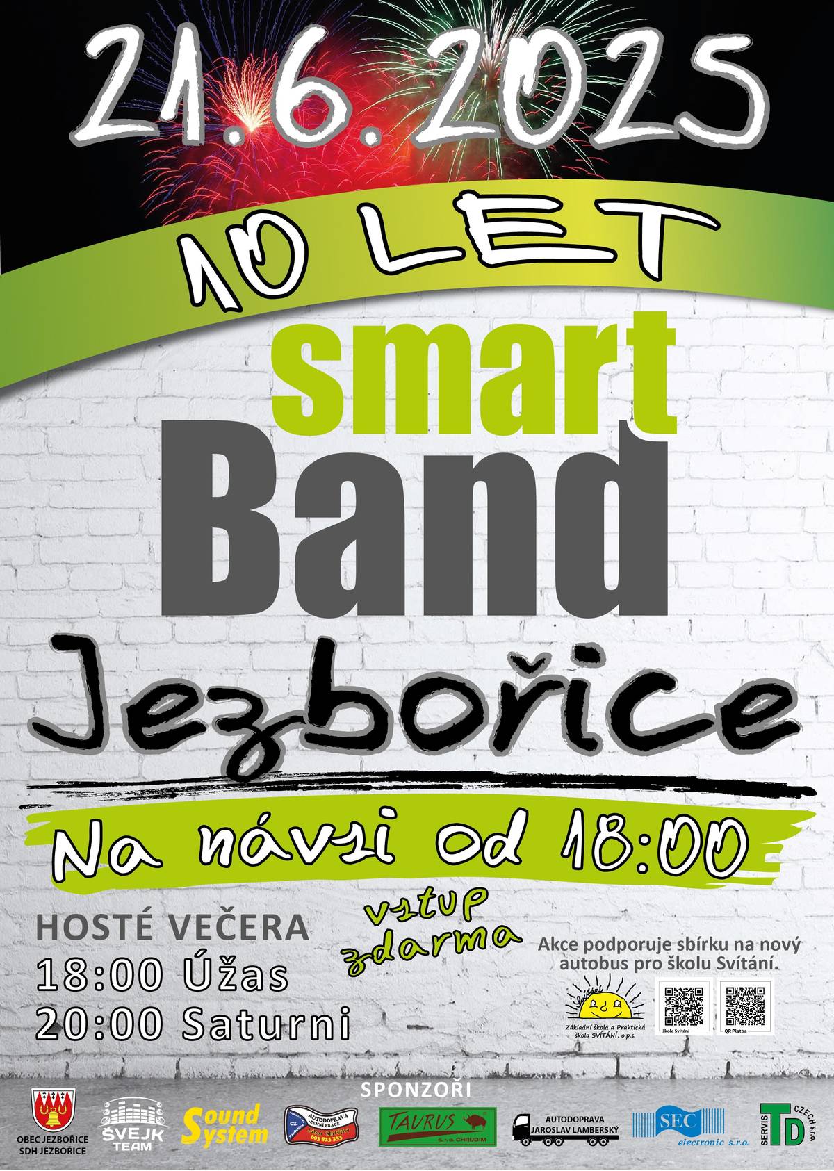 10 let smart Band Jezbořice 21.6.2025 od 18:00
