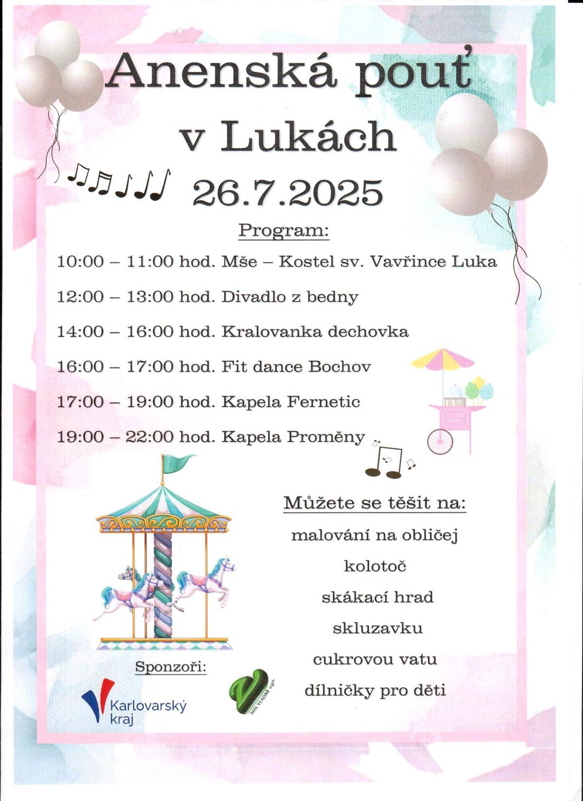 Anenská pouť Luka , 26.7.2025