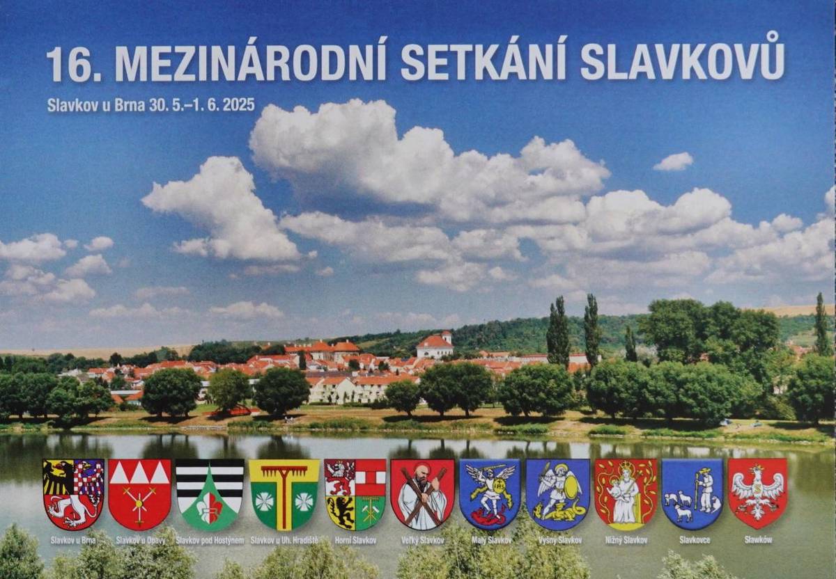 Rok ubehol ako voda a je tu ďalšie stretnutie Slavkovov.  Tohto roku  všetky Slavkovy uvítal  Slavkov u Brna.