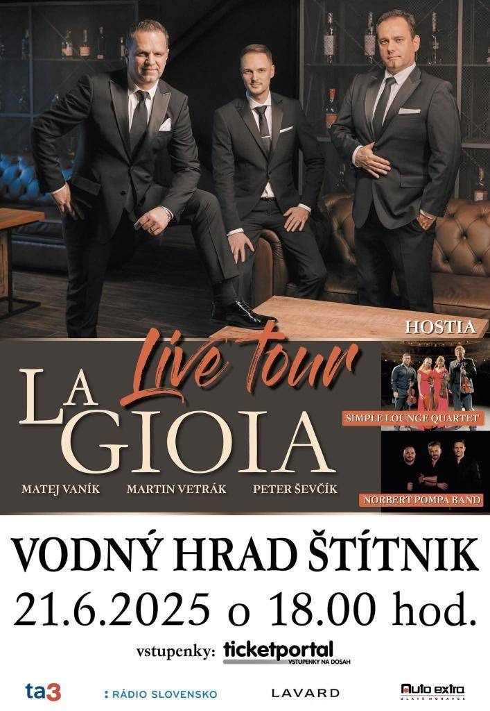 LA GIOIA liove tour 21.06.2025 o 18.00 hod